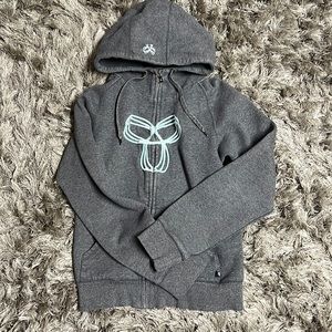 Large grey zip TNA hoodie